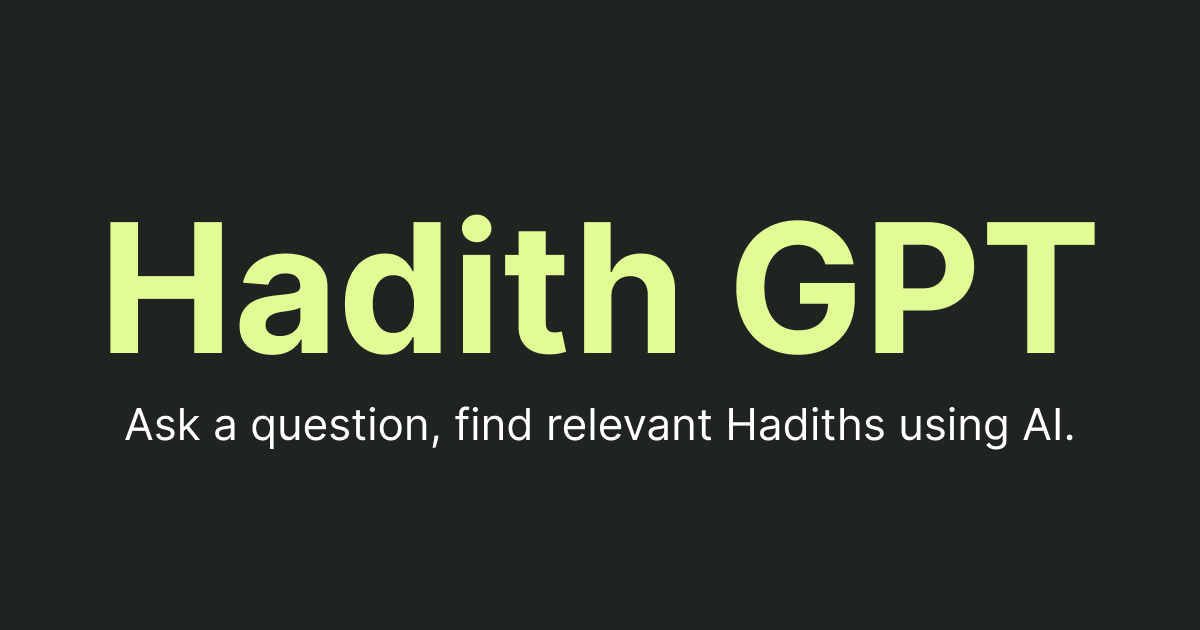 Preview image for https://www.hadithgpt.com/